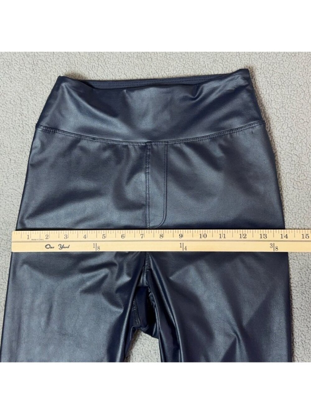 Offline By Aerie Womens Real Luxe Faux Leather Leggings Dark Blue Size S NWT - Picture 12 of 13